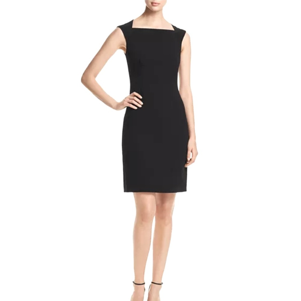 Hugo Boss Black Sleeveless Midi Sheath Dress